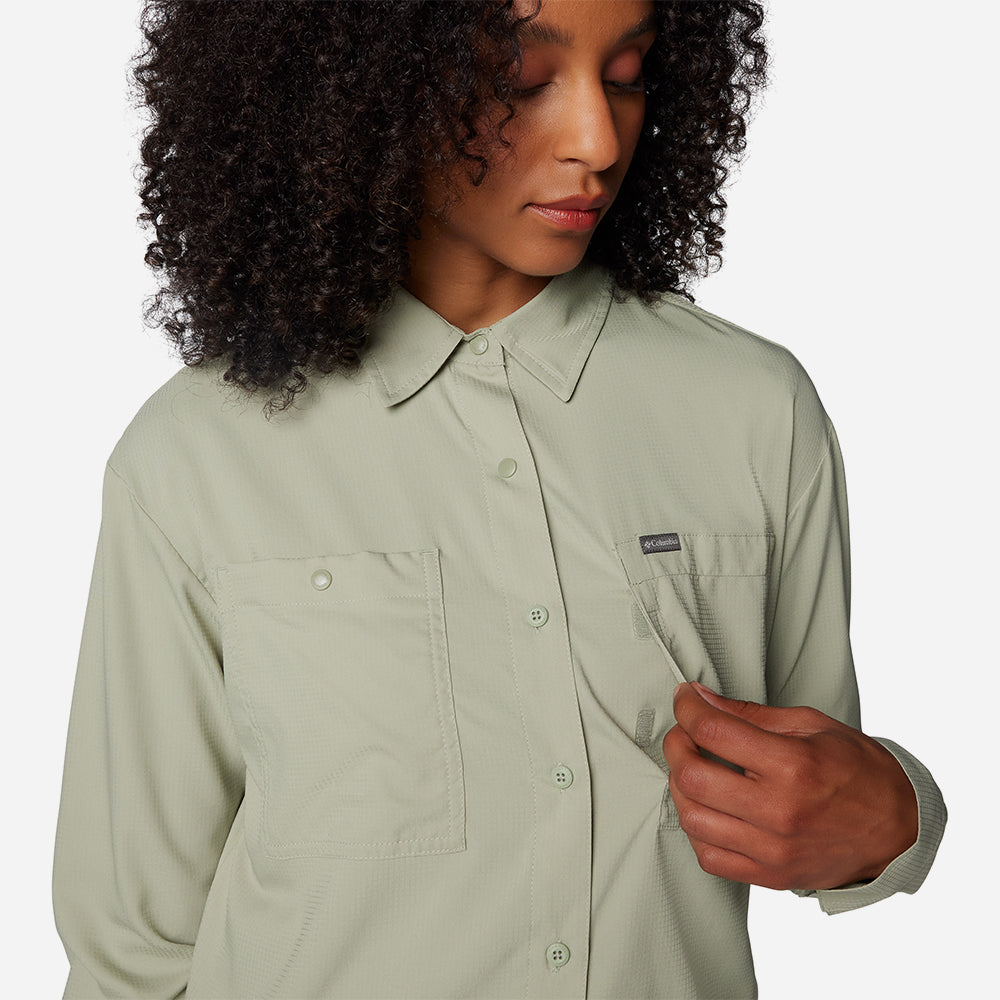 Áo Sơ Mi Dài Tay Nữ Columbia Silver Ridge Utility™ Long Sleeve - Xanh Mint - Supersports Vietnam