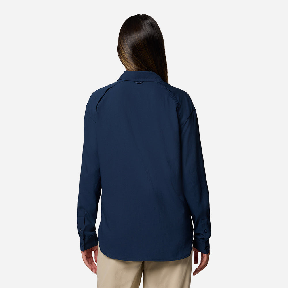 Áo Sơ Mi Dài Tay Nữ Columbia Silver Ridge Utility™ Long Sleeve - Xanh Navy - Supersports Vietnam