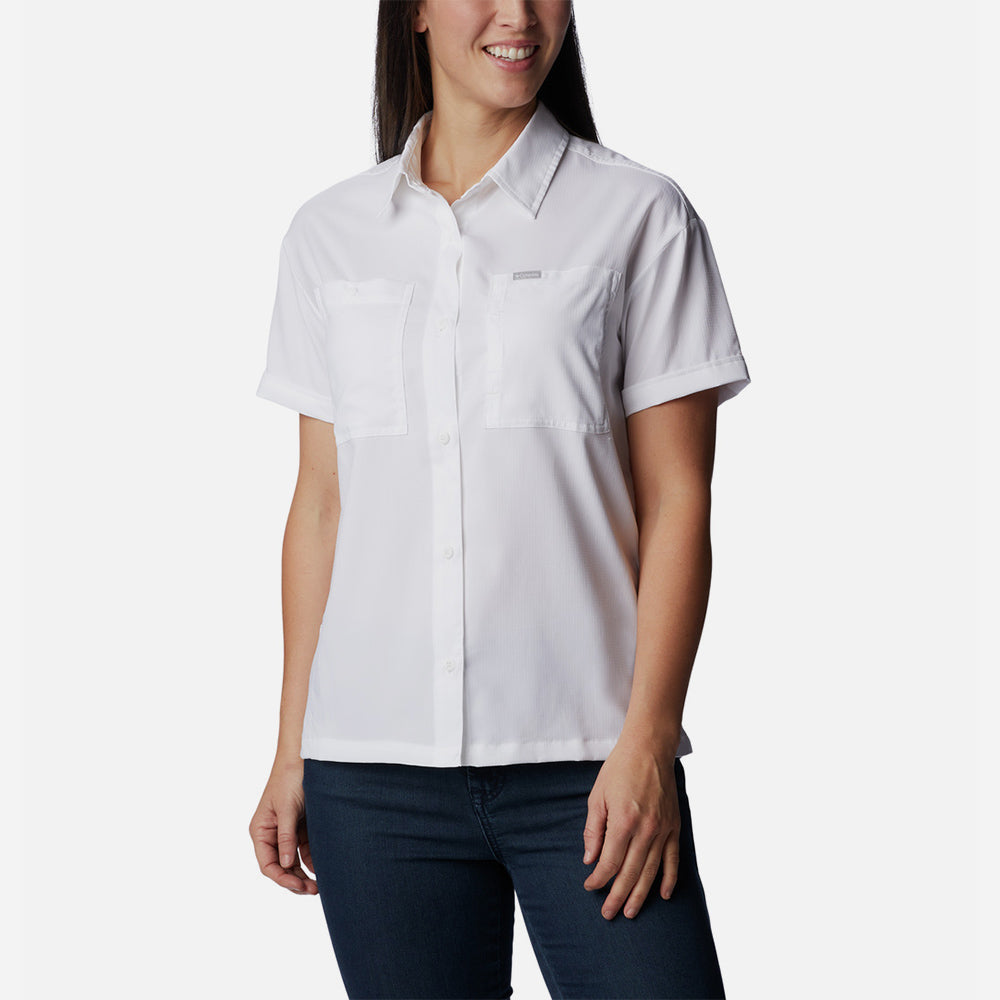 Áo Sơ Mi Tay Ngắn Nữ Columbia Silver Ridge Utility™ Short Sleeve - Trắng - Supersports Vietnam