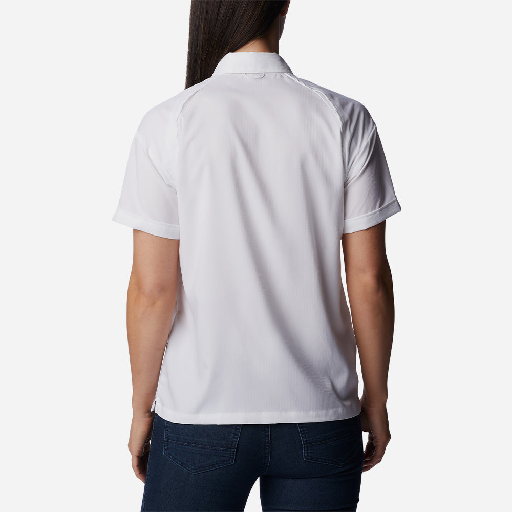 Áo Sơ Mi Tay Ngắn Nữ Columbia Silver Ridge Utility™ Short Sleeve - Trắng - Supersports Vietnam