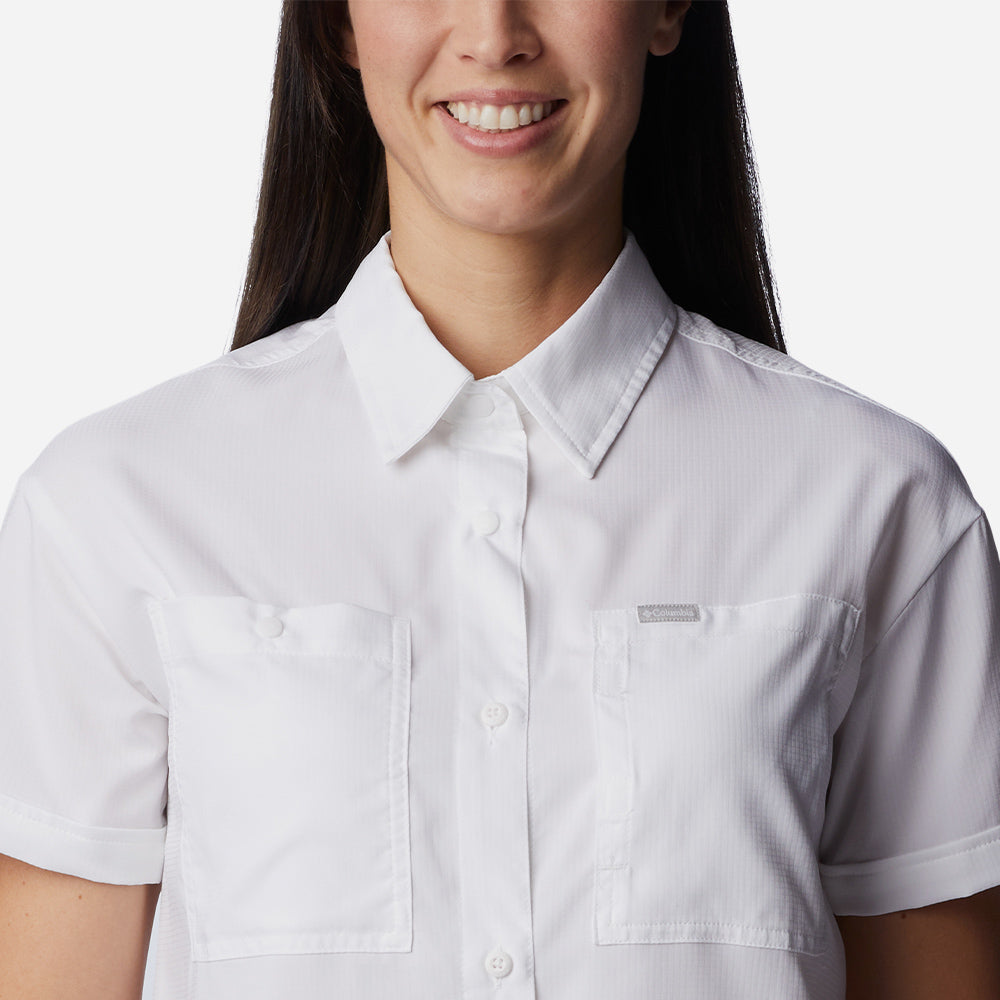 Áo Sơ Mi Tay Ngắn Nữ Columbia Silver Ridge Utility™ Short Sleeve - Trắng - Supersports Vietnam