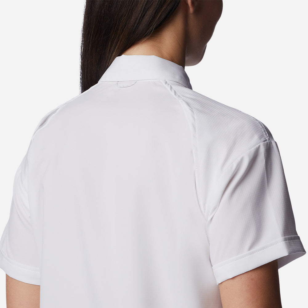 Áo Sơ Mi Tay Ngắn Nữ Columbia Silver Ridge Utility™ Short Sleeve - Trắng - Supersports Vietnam