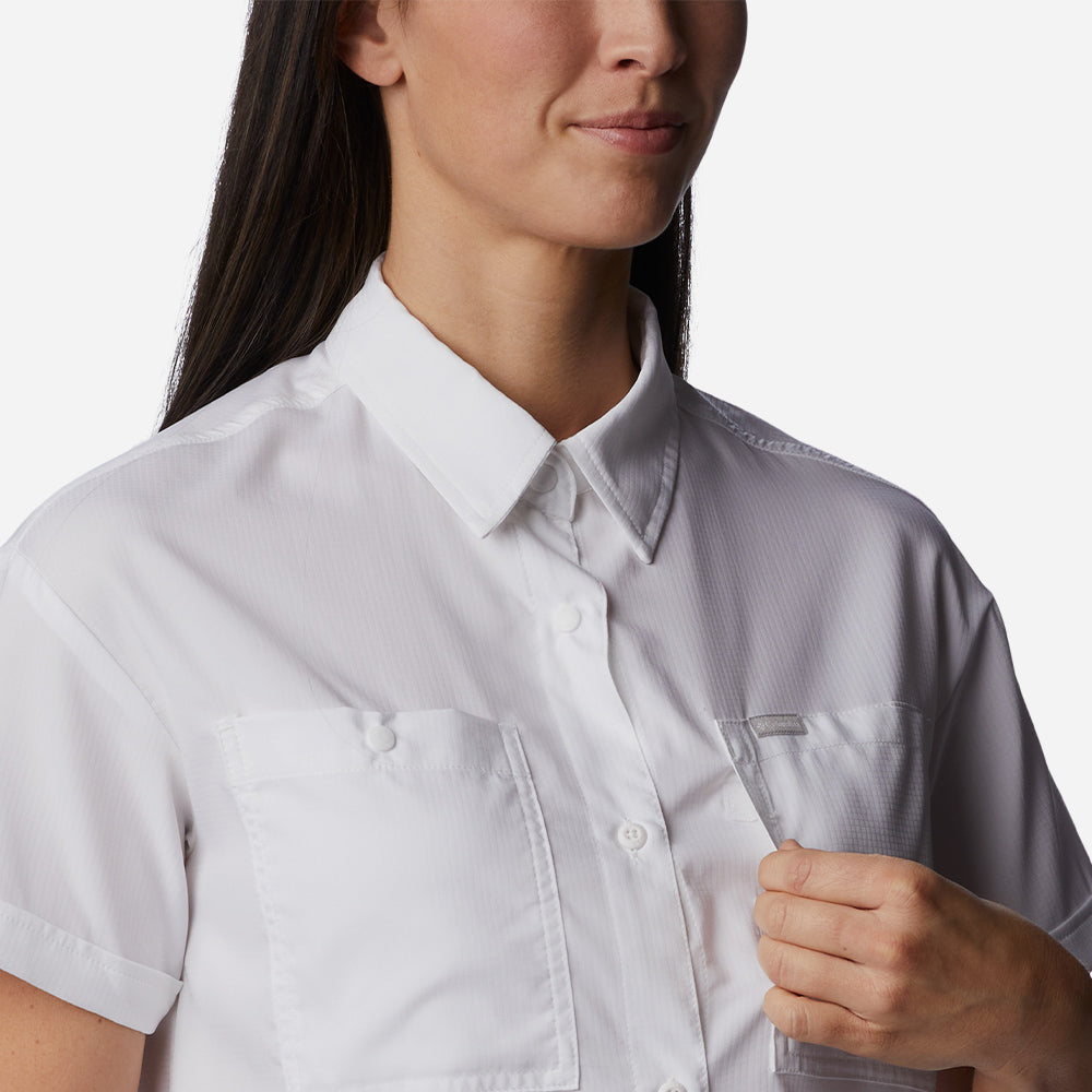 Áo Sơ Mi Tay Ngắn Nữ Columbia Silver Ridge Utility™ Short Sleeve - Trắng - Supersports Vietnam