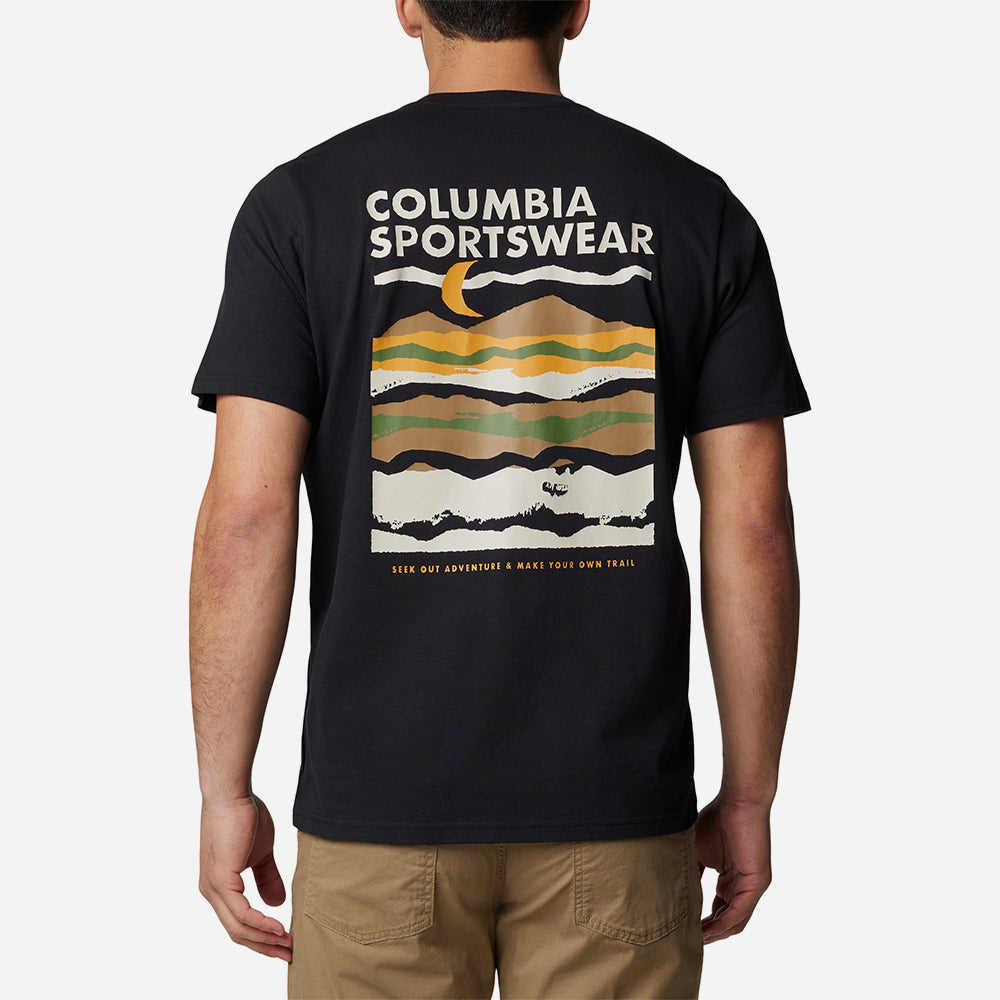 Áo Thun Nam Columbia Explorers Canyon™ Back Short Sleeve - Đen - Supersports Vietnam