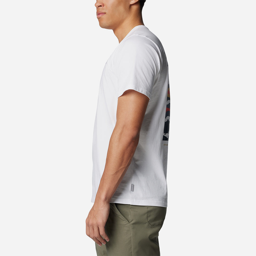 Áo Thun Nam Columbia Explorers Canyon™ Back Short Sleeve - Trắng - Supersports Vietnam