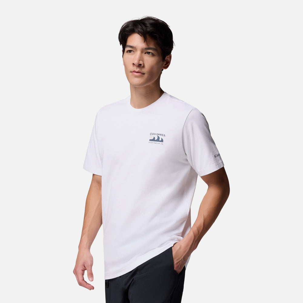Áo Thun Tay Ngắn Nam Columbia Explorers Canyon™ Back - Trắng - Supersports Vietnam