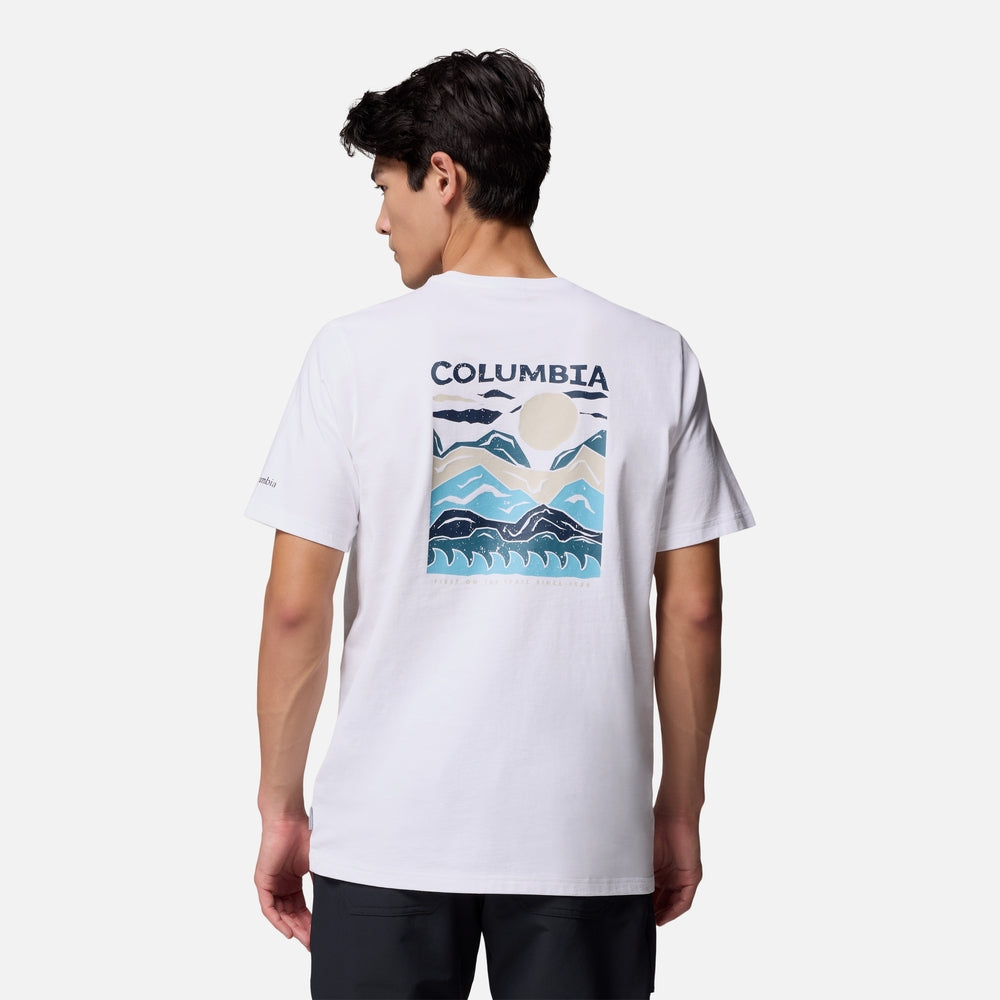 Áo Thun Tay Ngắn Nam Columbia Explorers Canyon™ Back - Trắng - Supersports Vietnam