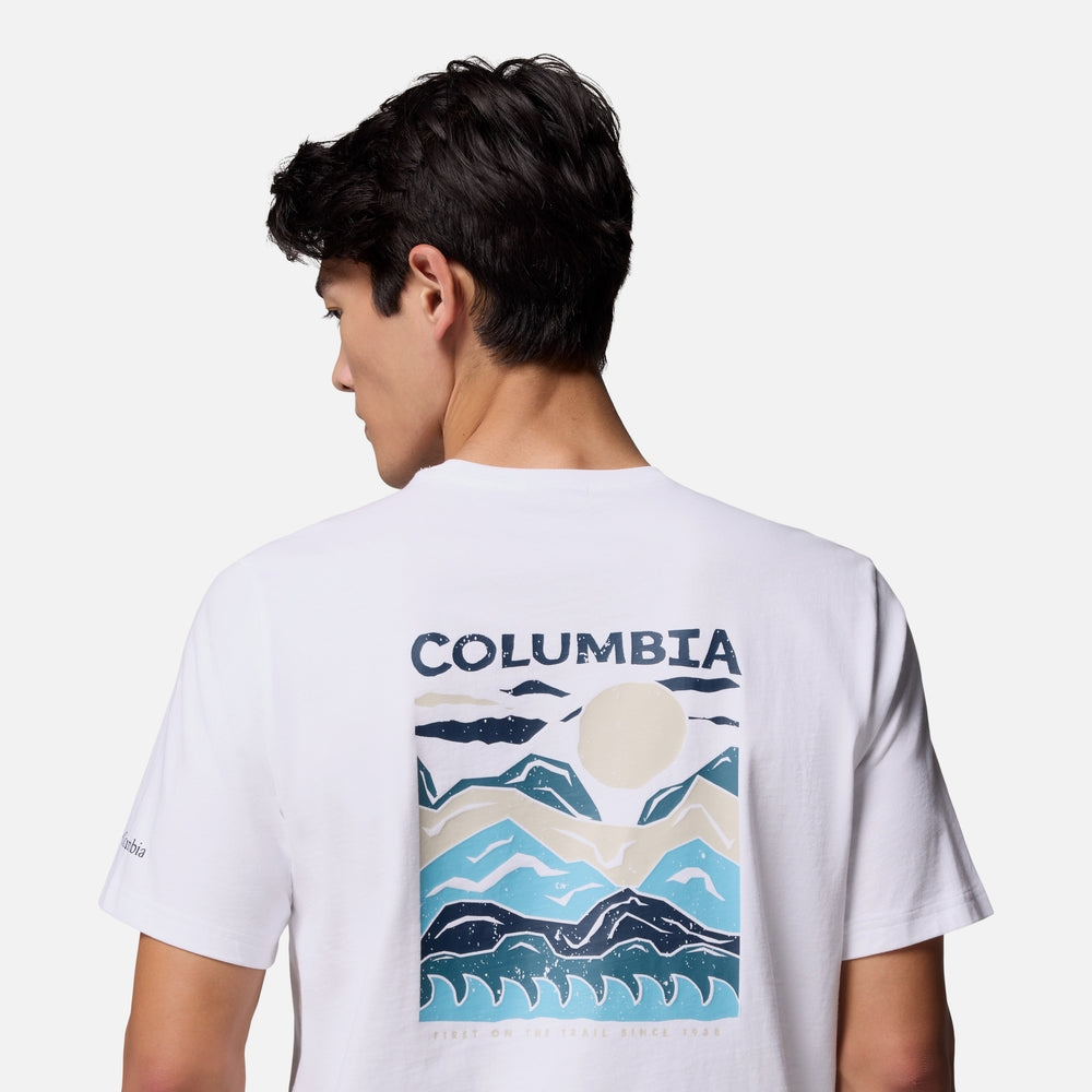 Áo Thun Tay Ngắn Nam Columbia Explorers Canyon™ Back - Trắng - Supersports Vietnam