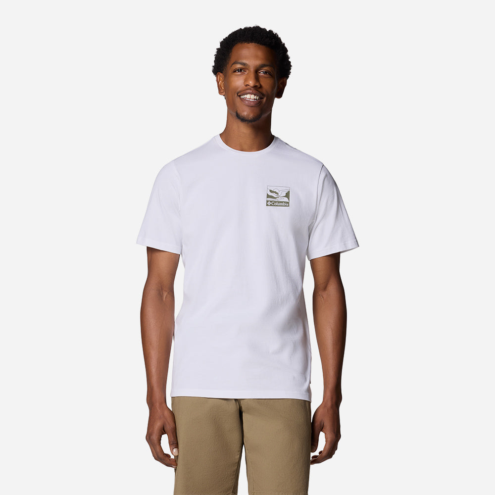 Áo Thun Tay Ngắn Nam Columbia Explorers Canyon™ Back Short Sleeve - Trắng - Supersports Vietnam