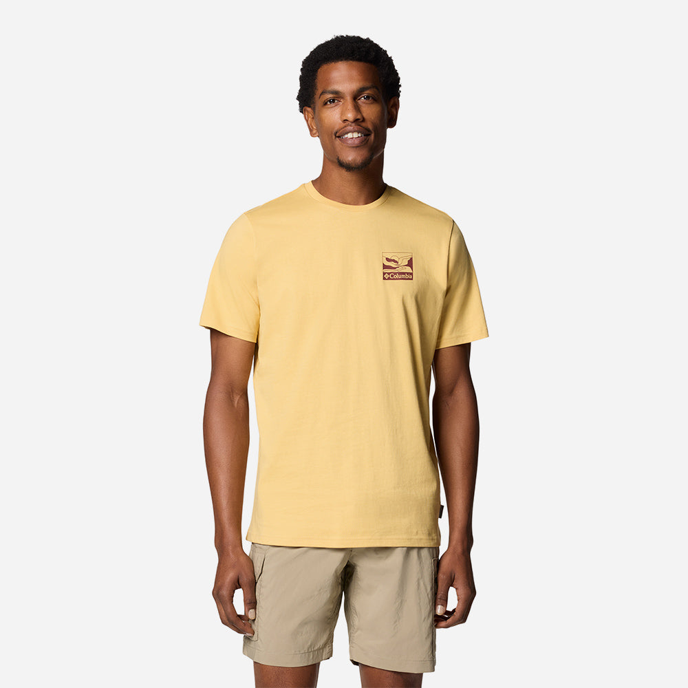 Áo Thun Tay Ngắn Nam Columbia Explorers Canyon™ Back Short Sleeve - Vàng - Supersports Vietnam