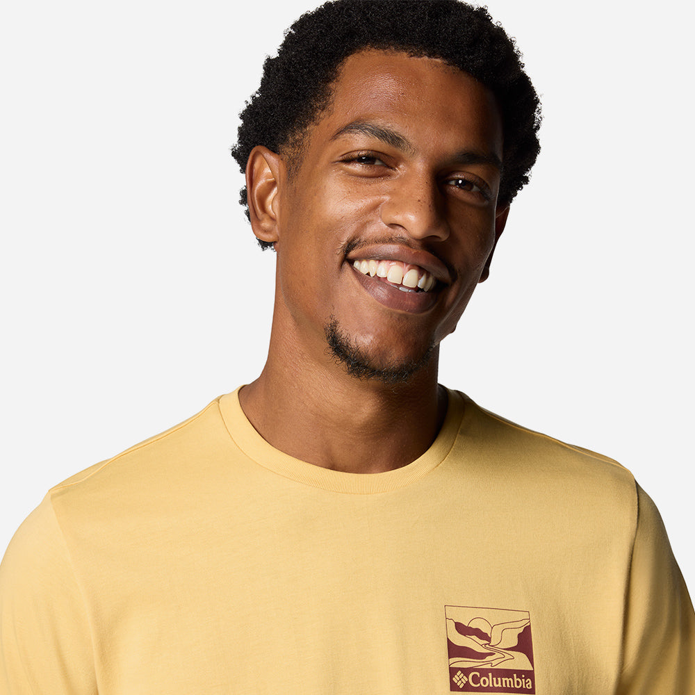 Áo Thun Tay Ngắn Nam Columbia Explorers Canyon™ Back Short Sleeve - Vàng - Supersports Vietnam