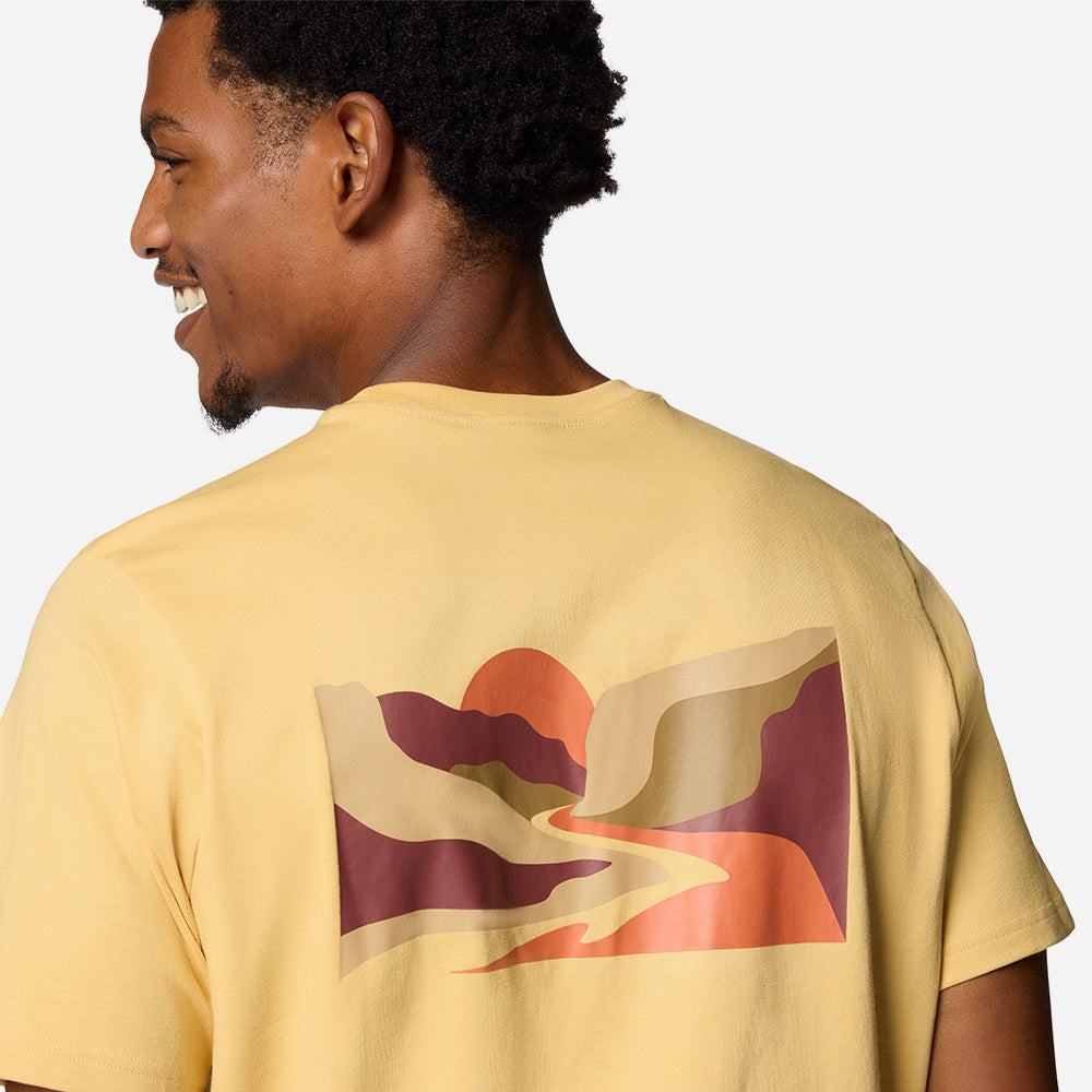 Áo Thun Tay Ngắn Nam Columbia Explorers Canyon™ Back Short Sleeve - Vàng - Supersports Vietnam