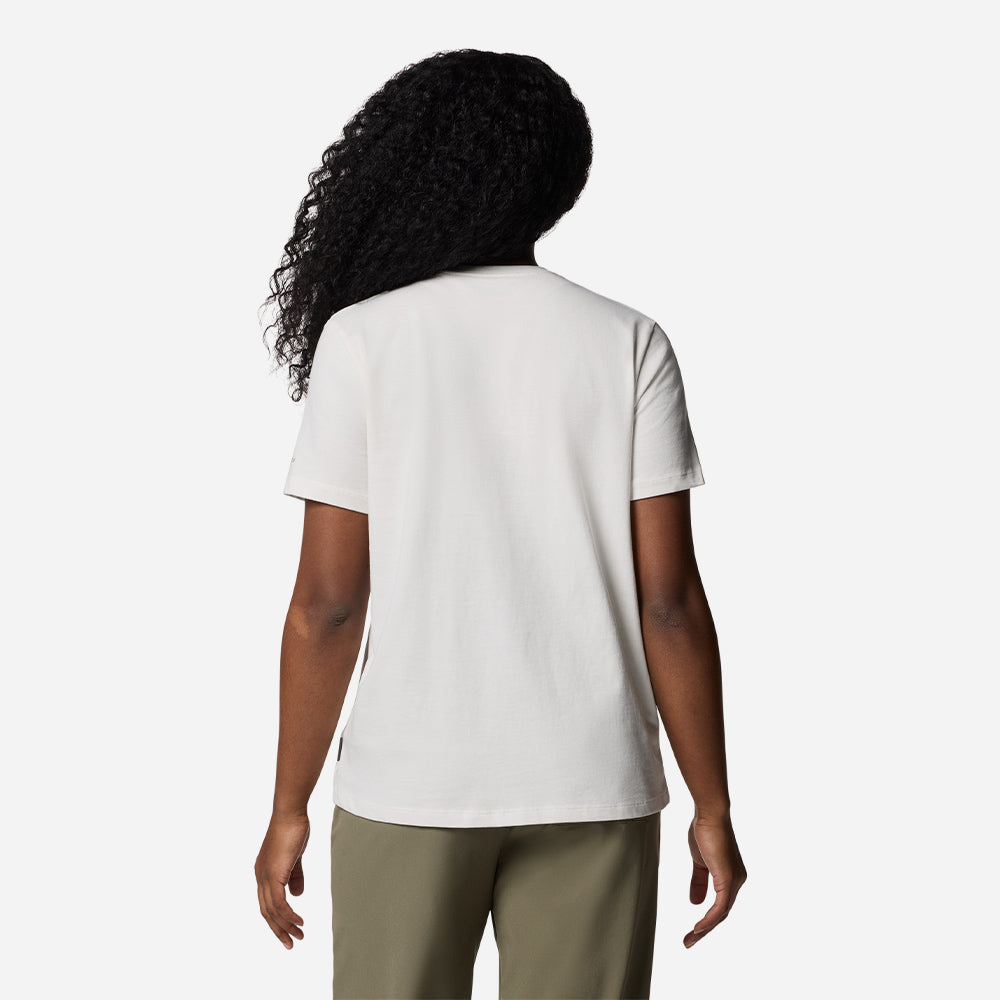 Áo Thun Tay Ngắn Nữ Columbia Boundleshort Sleeve Beauty™ Logo Short Sleeve - Trắng - Supersports Vietnam