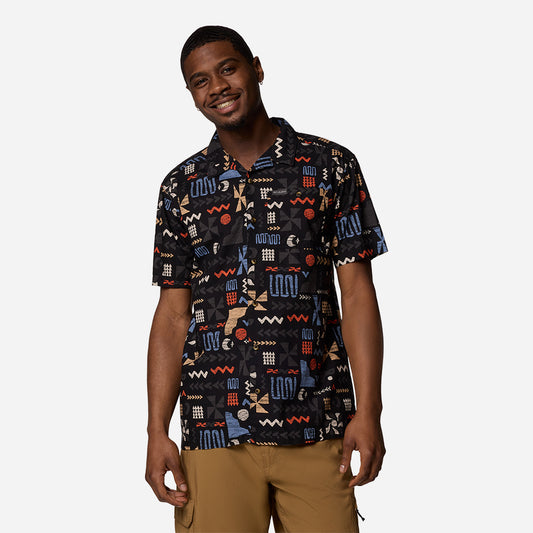 Áo Sơ Mi Tay Ngắn Nam Columbia Pine Canyon™ Short Sleeve - Đen - Supersports Vietnam
