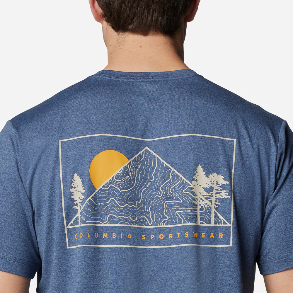 Áo Thun Tay Ngắn Nam Columbia Kwick Hike™ Back Graphic - Xanh Dương - Supersports Vietnam