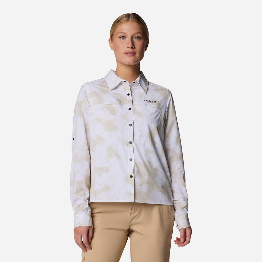 Áo Sơ Mi Dài Tay Nữ Columbia Summit Valley™ Woven Long Sleeve - Trắng - Supersports Vietnam