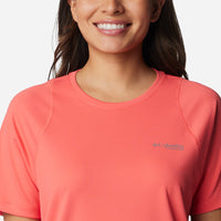 Áo Thun Tay Ngắn Nữ Columbia Summit Valley™ Short Sleeve Crew - Hồng - Supersports Vietnam
