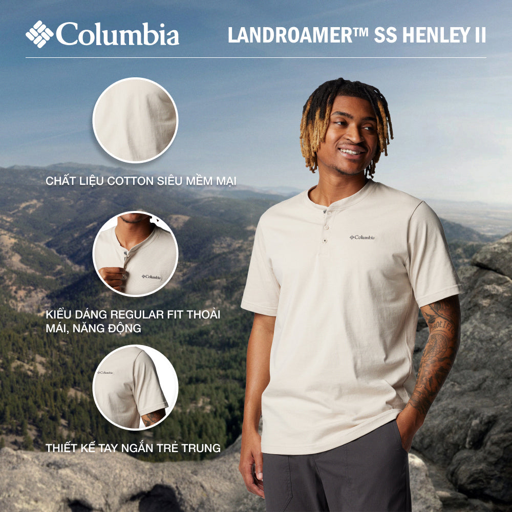 Men's Columbia Landroamer™ Ss Henley Ii T-Shirt - Beige