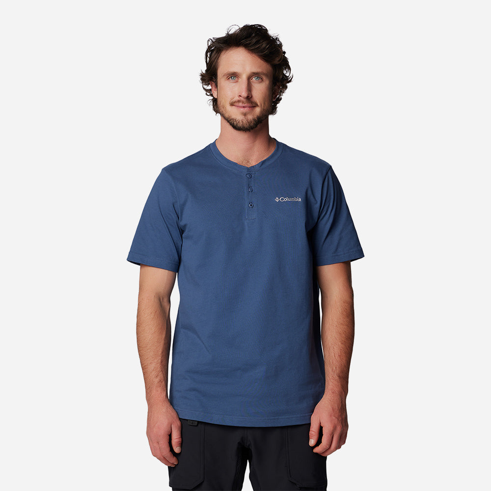 Áo Thun Nam Columbia Landroamer™ Ss Henley Ii - Xanh Dương - Supersports Vietnam