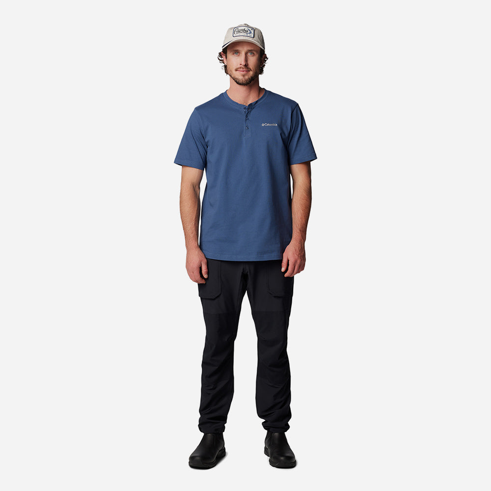 Áo Thun Nam Columbia Landroamer™ Ss Henley Ii - Xanh Dương - Supersports Vietnam