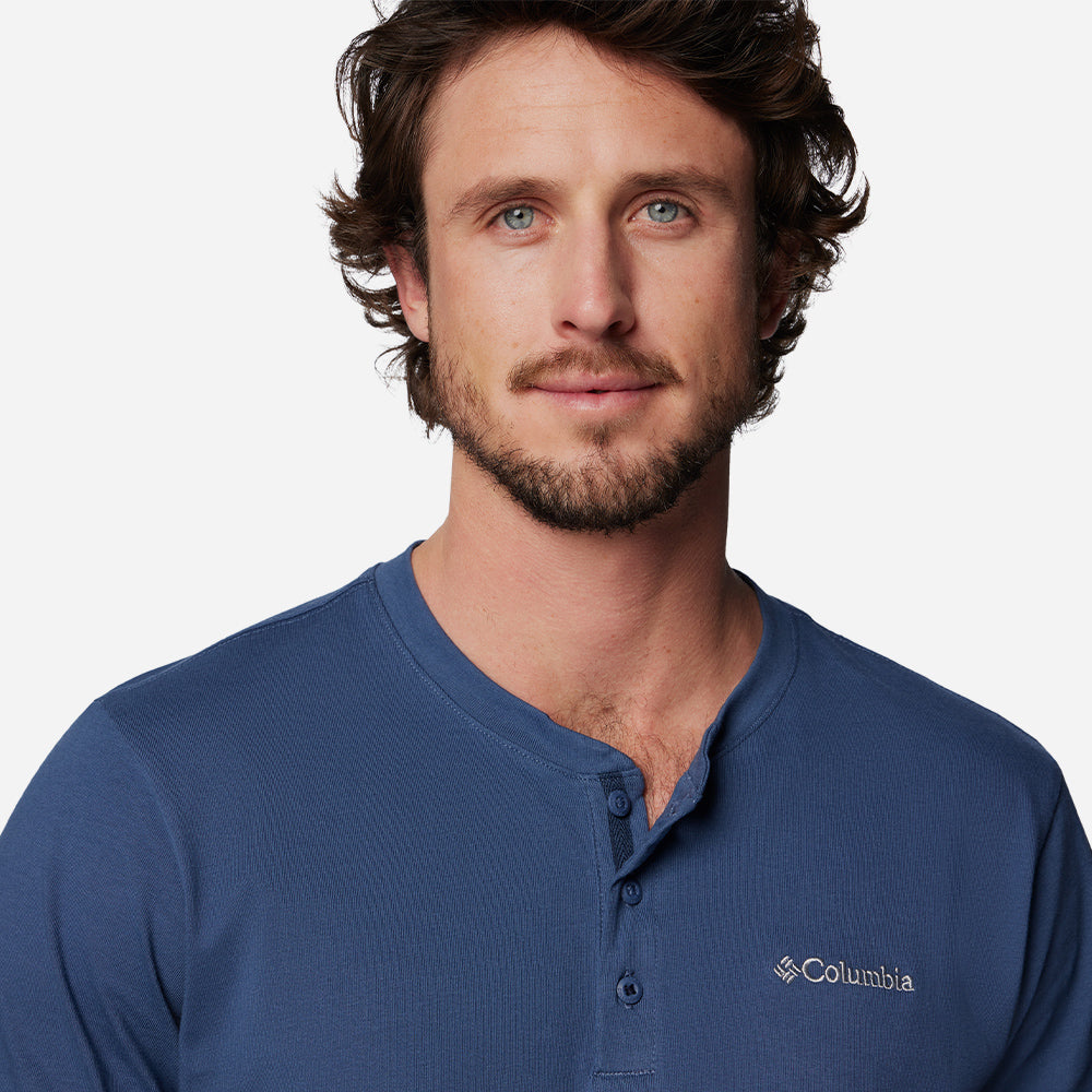 Áo Thun Nam Columbia Landroamer™ Ss Henley Ii - Xanh Dương - Supersports Vietnam