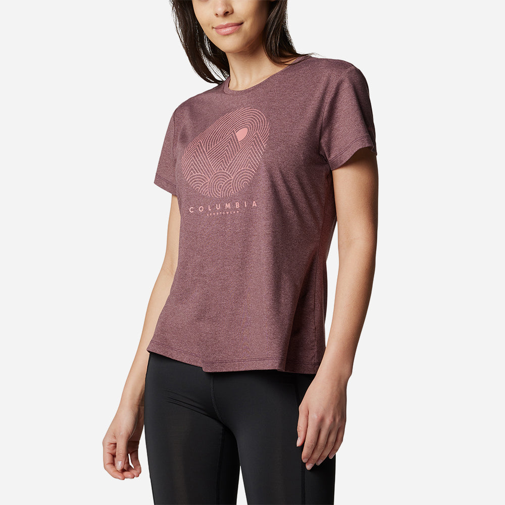 Áo Thun Tay Ngắn Nữ Columbia Sloan Ridge™ Graphic - Tím - Supersports Vietnam
