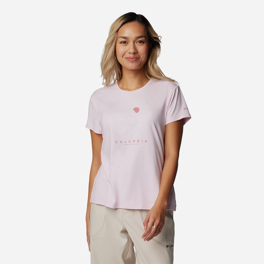 Áo Thun Tay Ngắn Nữ Columbia Sloan Ridge™ Graphic - Hồng - Supersports Vietnam