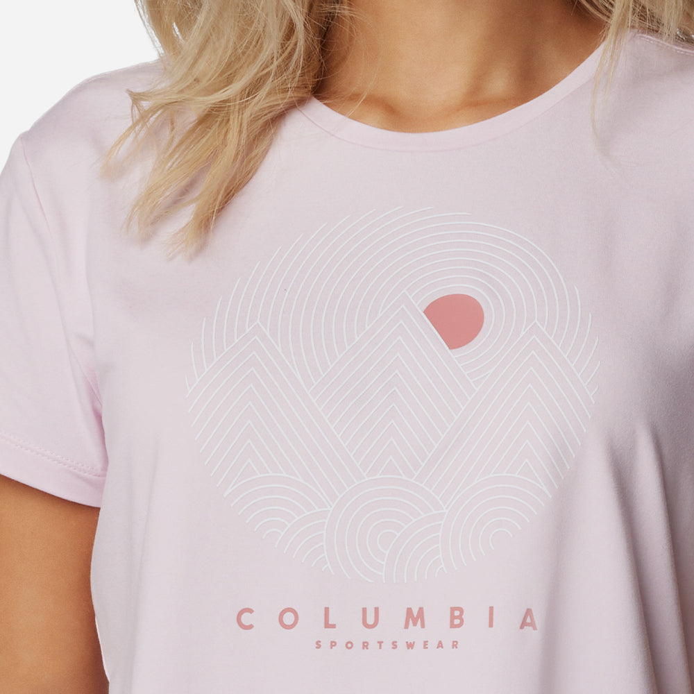 Áo Thun Tay Ngắn Nữ Columbia Sloan Ridge™ Graphic - Hồng - Supersports Vietnam