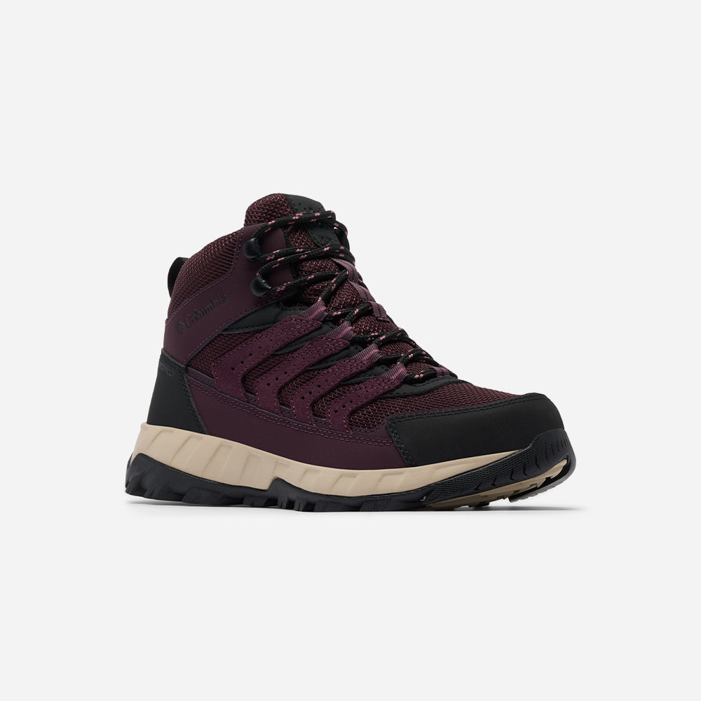 Giày Chạy Trail Nữ Columbia Strata Trail™ Mid Waterproof - Đỏ - Supersports Vietnam