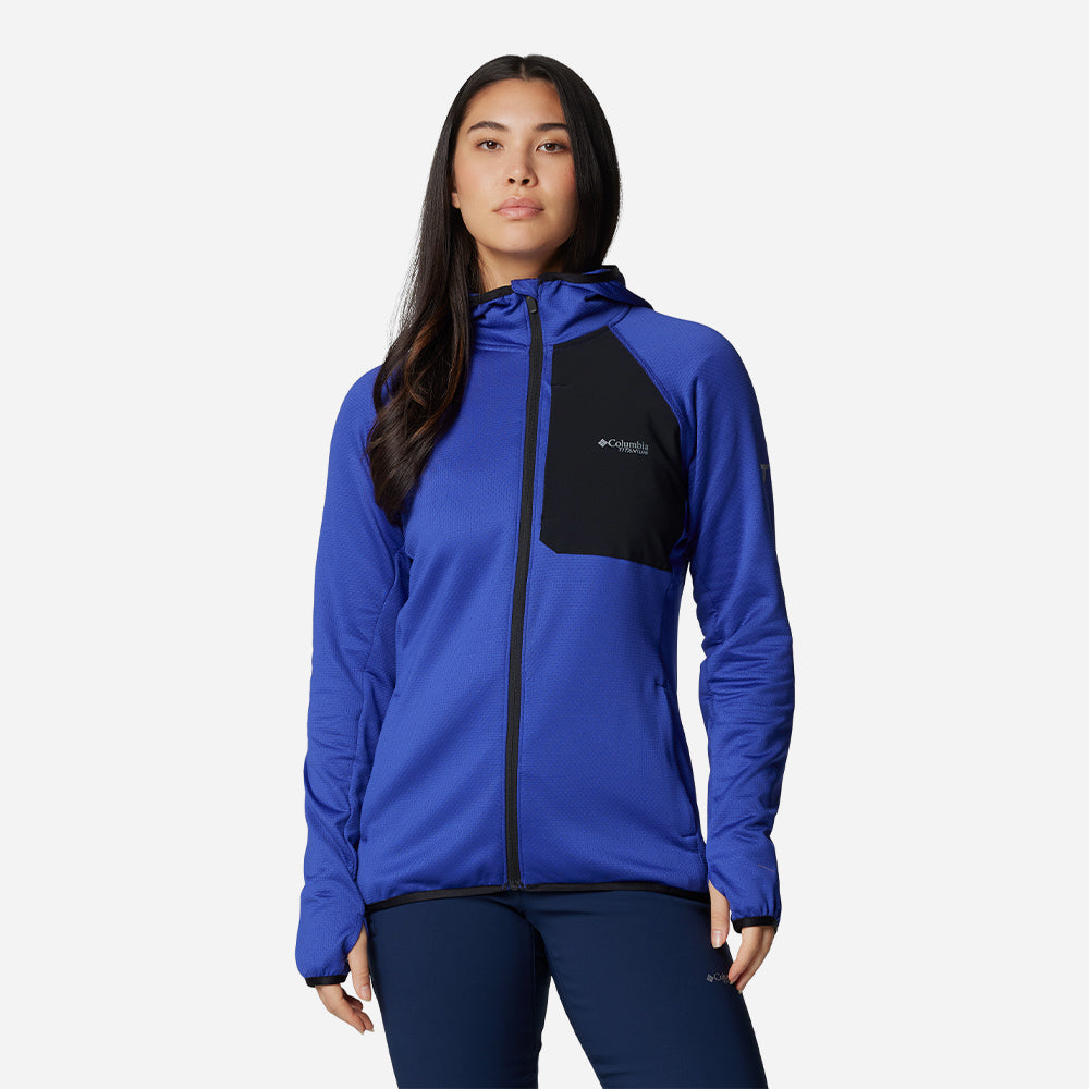 Áo Khoác Nữ Columbia Triple Canyon™ Grid Fleece Hooded Fz - Xanh Dương - Supersports Vietnam