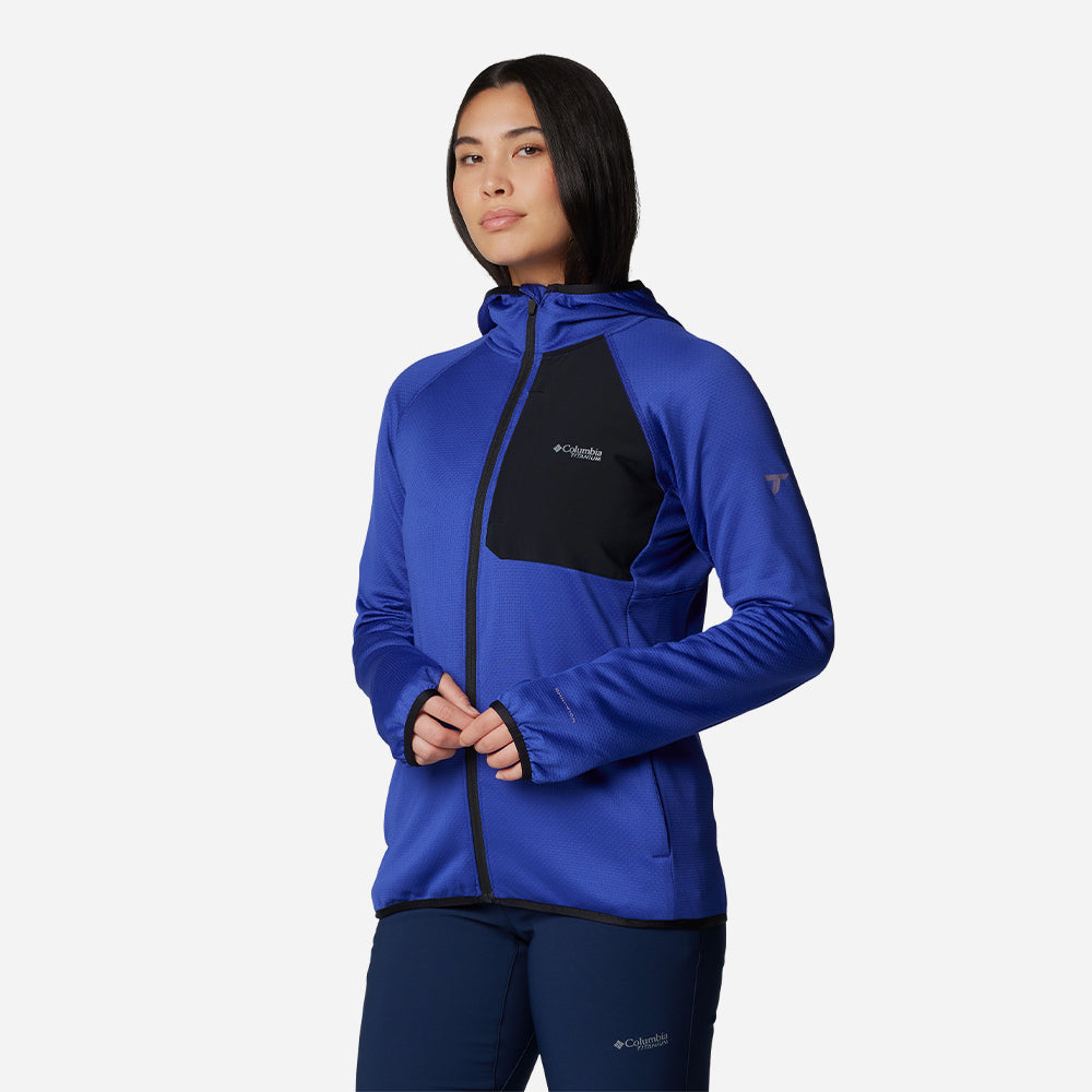 Áo Khoác Nữ Columbia Triple Canyon™ Grid Fleece Hooded Fz - Xanh Dương - Supersports Vietnam
