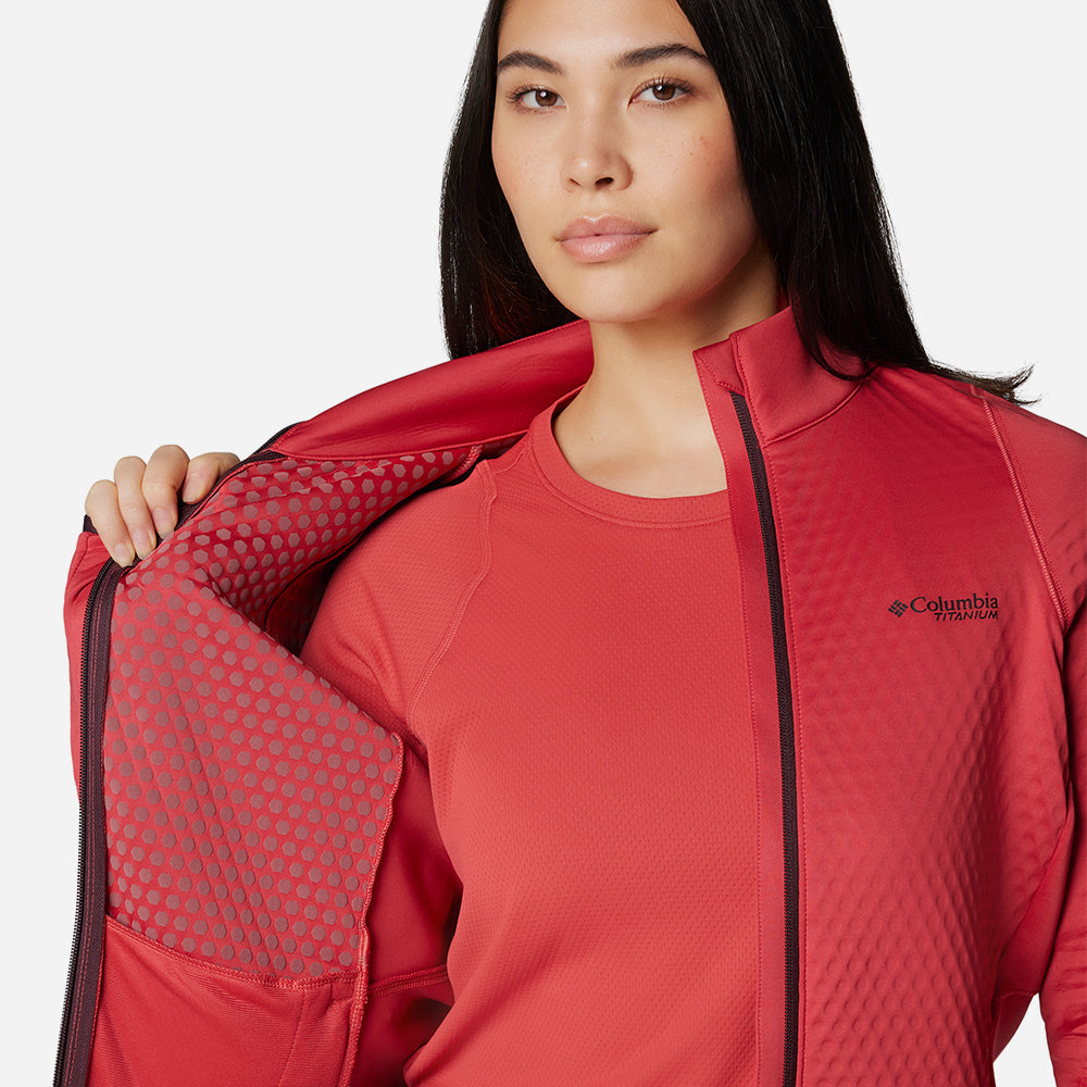 Áo Khoác Nữ Columbia Crystal Leaf™ Omni-Heat™ Helix Fz - Đỏ - Supersports Vietnam