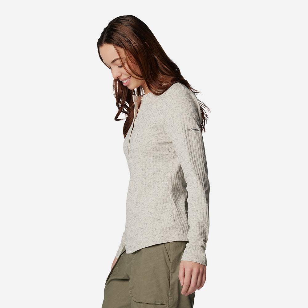 Áo Thun Tay Dài Nữ Columbia Brea Falls™ Henley - Xám - Supersports Vietnam