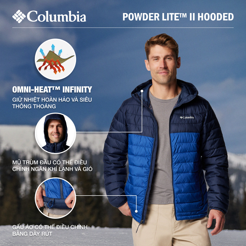 Áo Khoác Nam Columbia Powder Lite™ Ii Hooded - Xanh Dương - Supersports Vietnam
