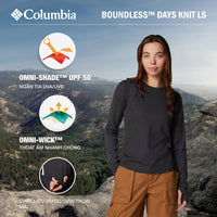 Áo Thun Tay Dài Nữ Columbia Boundless™ Days Knit - Đen - Supersports Vietnam