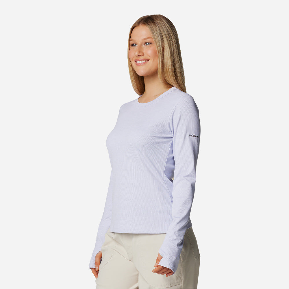 Áo Thun Tay Dài Nữ Columbia Boundless™ Days Knit - Tím - Supersports Vietnam