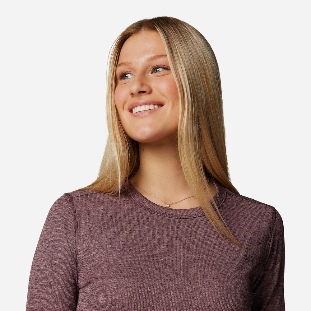 Áo Thun Tay Dài Nữ Columbia Boundless™ Days Knit - Tím - Supersports Vietnam