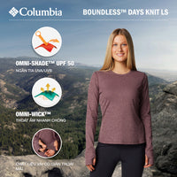 Áo Thun Tay Dài Nữ Columbia Boundless™ Days Knit - Tím - Supersports Vietnam