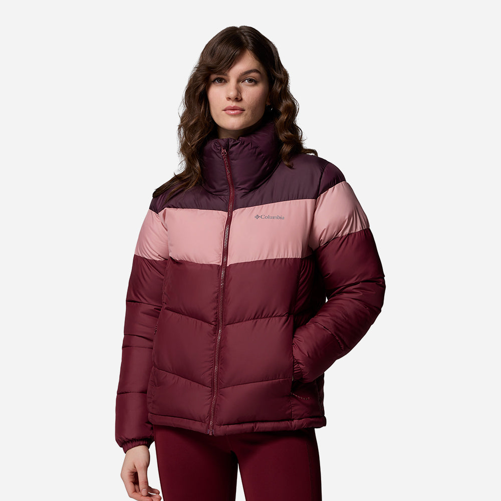 Áo Khoác Nữ Columbia Puffect™ II Colorblock - Đỏ - Supersports Vietnam