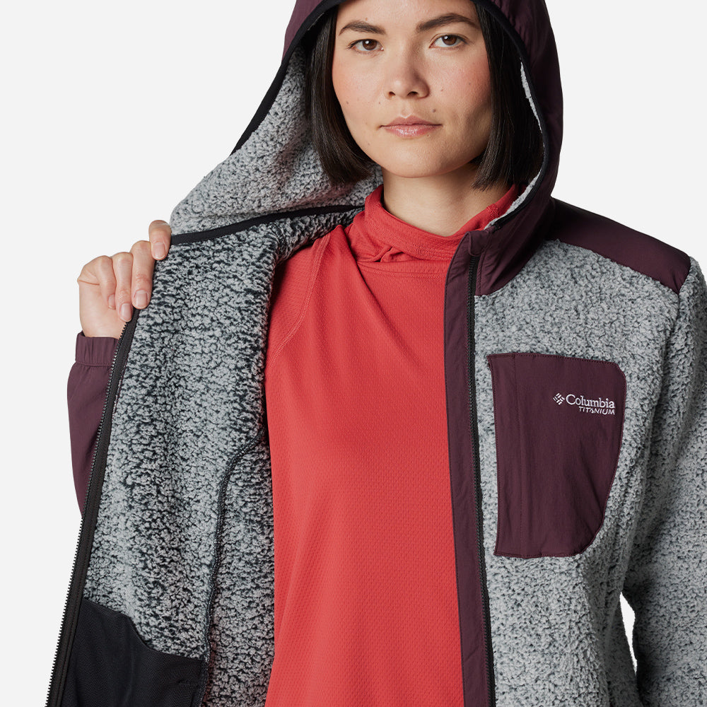 Áo Khoác Nữ Columbia Arctic Crest™ Sherpa Full Zip - Xám - Supersports Vietnam