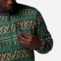 Áo Khoác Nam Columbia Sweater Weather™ Printed Half Zip II - Xanh Lá - Supersports Vietnam