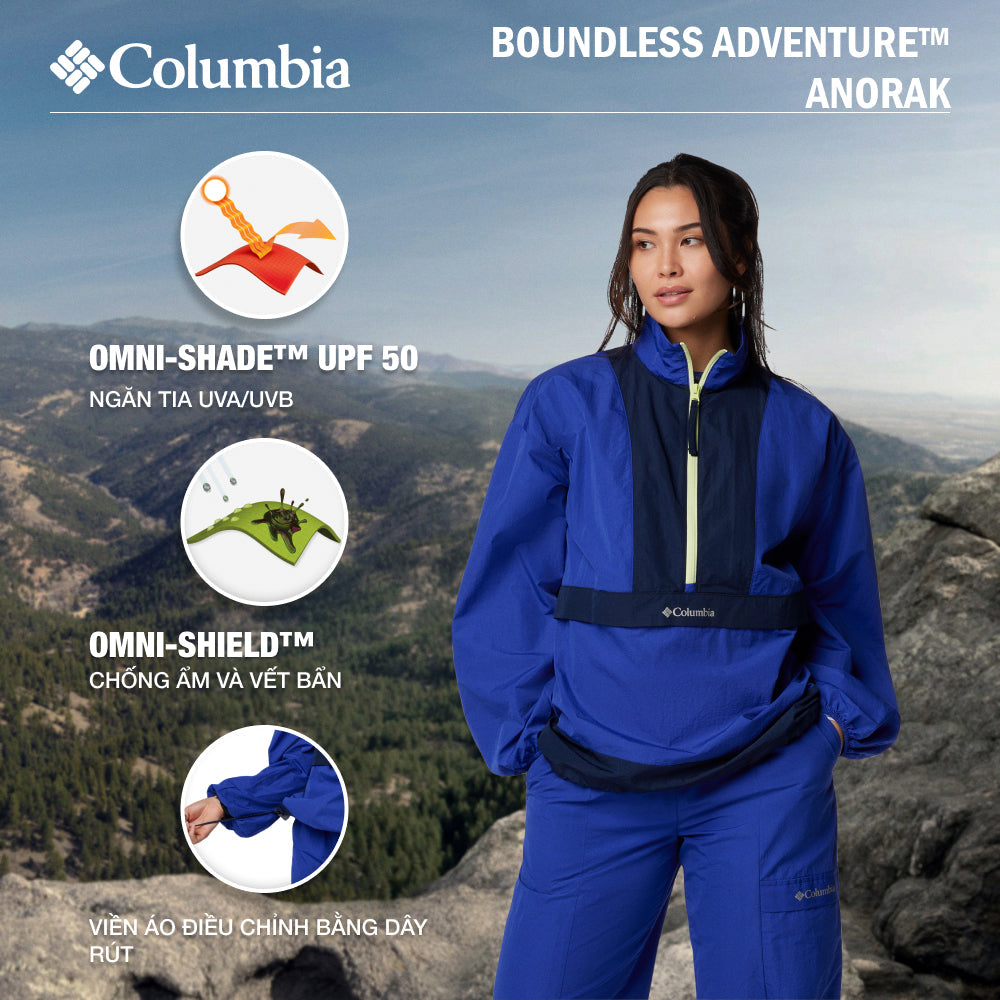 Áo Khoác Nữ Columbia Boundless Adventure™ Anorak - Xanh Dương