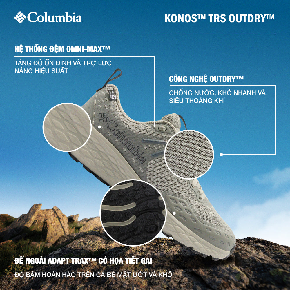 Giày Chạy Trail Nam Columbia Konos™ Trs Outdry™ - Xám - Supersports Vietnam