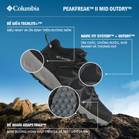 Giày Leo Núi Nam Columbia Peakfreak™ II Mid Outdry™ - Đen - Supersports Vietnam