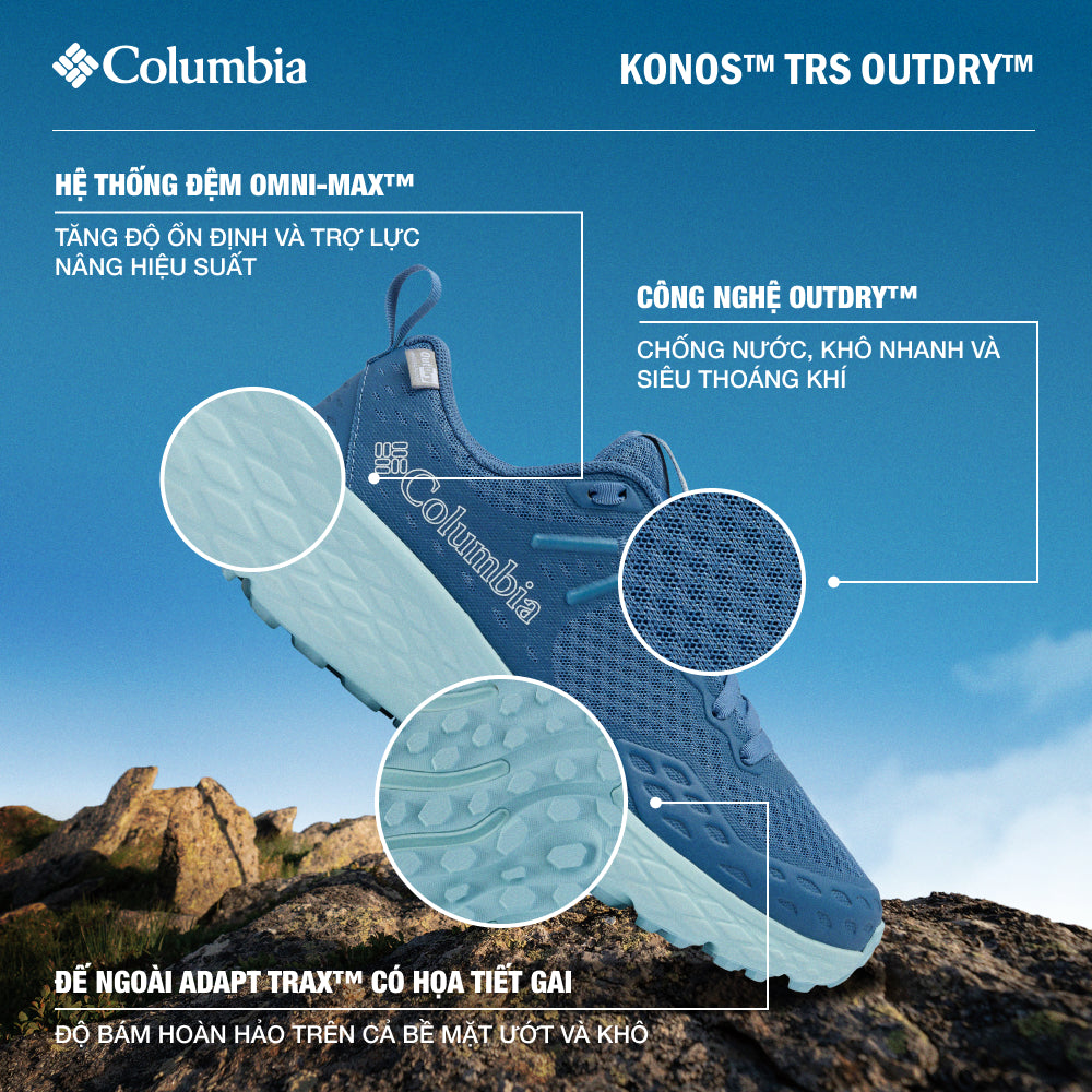 Giày Chạy Trail Nữ Columbia Konos™ Trs Outdry™ - Xanh Dương - Supersports Vietnam