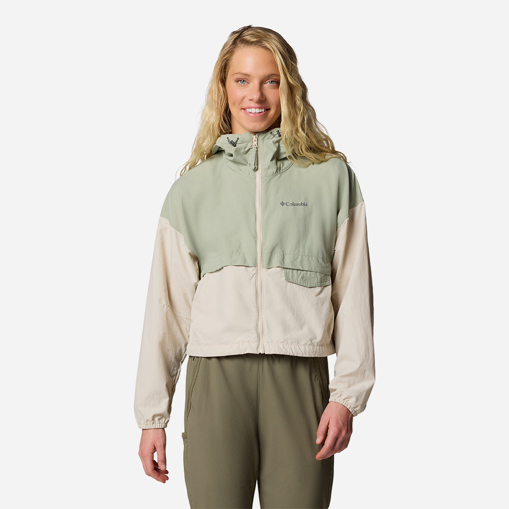 Áo Khoác Nữ Columbia Spire Valley™ Cropped Windbreaker - Xanh Mint - Supersports Vietnam