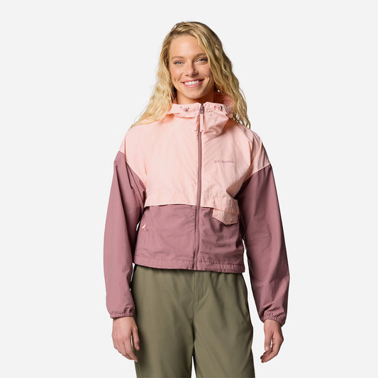 Áo Khoác Nữ Columbia Spire Valley™ Cropped Windbreaker - Hồng - Supersports Vietnam