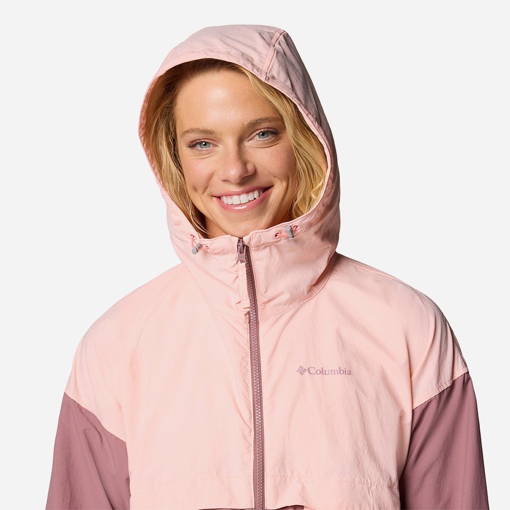 Áo Khoác Nữ Columbia Spire Valley™ Cropped Windbreaker - Hồng - Supersports Vietnam
