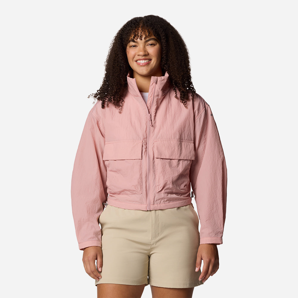 Áo Khoác Nữ Columbia Paracutie™ Cropped Cargo Windbreaker - Hồng - Supersports Vietnam