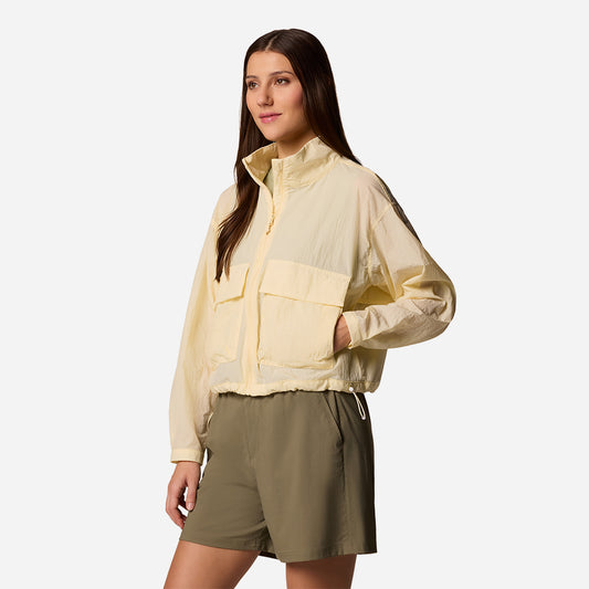 Áo Khoác Nữ Columbia Paracutie™ Cropped Cargo Windbreaker - Vàng - Supersports Vietnam